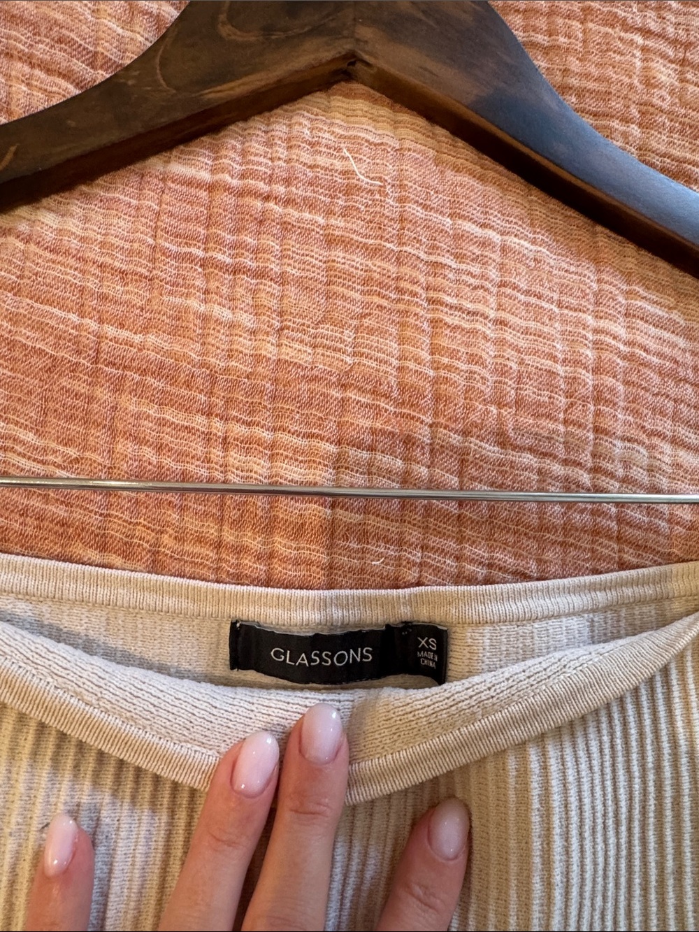 Glassons Beige Ribbed Crop Top - Picture 4 of 4